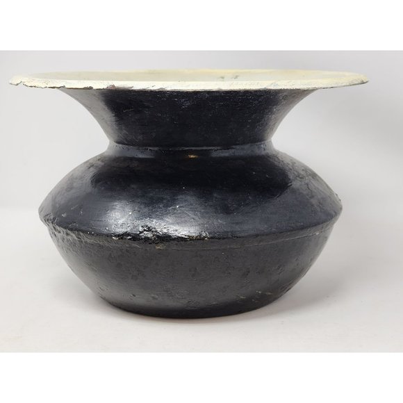 Vintage Antique Cast Iron Enamel Spittoon Cuspidor Tobacco Bar Tavern Saloon - Picture 5 of 11